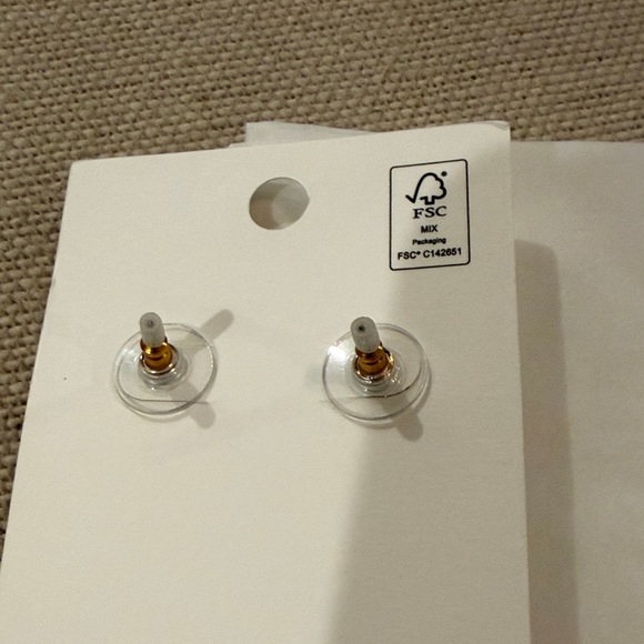 J. Crew Pavé Football Earrings/NWT - Picture 7 of 10